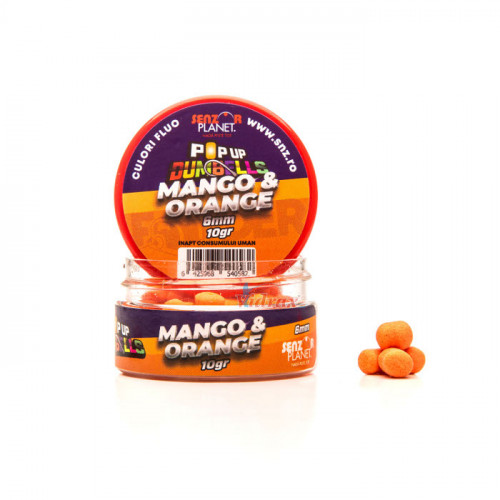 Tопчета Pop-Up Dumbells Mango and Orange 6 мм 10 г - Senzor Planet_Senzor Planet
