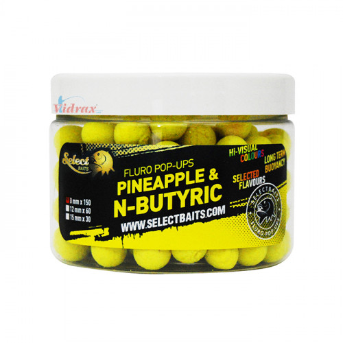 Tопчета Pop-Up Fluoro Yellow Pineapple 8 мм - Select Baits_Select Baits