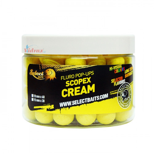 Tопчета Pop-Up Fluoro Yellow Scopex Cream 15 мм - Select Baits_Select Baits
