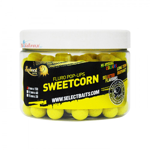 Tопчета Pop-Up Fluoro Yellow Sweetcorn 15 мм - Select Baits_Select Baits