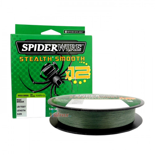 12 Нишково влакно Stealth Smooth Braid 150 м - 0.07 мм Зелено - SpiderWire_SPIDER