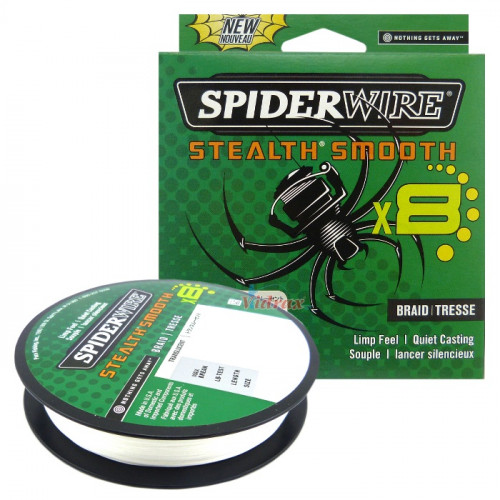 8 Нишково влакно Stealth Smooth Braid 300 м Translucent - 0.19 мм 1515664 - SpiderWire_SPIDER