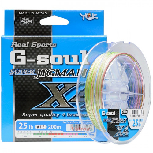 4 нишково плетено влакно G-Soul Super Jigman X4 200 м #1.5 - 0.205 мм - YGK_YGK