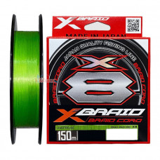 8 нишково плетено влакно X-Braid Cord X8 150 м Chartreuse #1.5 (0.205 мм) - YGK
