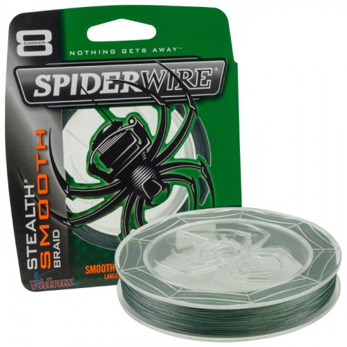 8 Нишково влакно Stealth Smooth Braid 150 м - 0.29 мм Зелено - SpiderWire_SPIDER