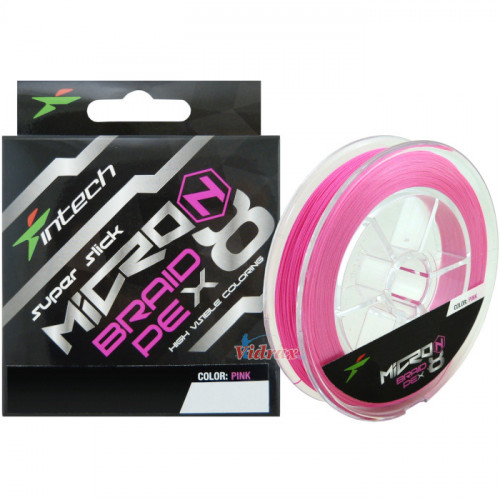 Влакно Micron Braid PE X8 200 м Pink #2.0 (0.235 мм) - Intech_Intech