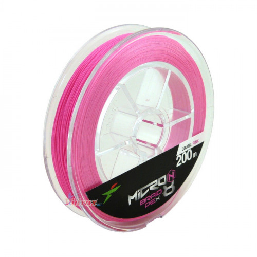 Влакно Micron Braid PE X8 200 м Pink #2.0 (0.235 мм) - Intech_Intech