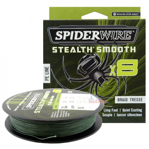 8 Нишково влакно Stealth Smooth Braid 300 м Зелено - 0.33 мм 1515601 - SpiderWire_SPIDER