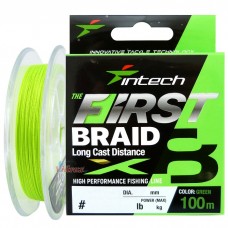 8 Нишково влакно First braid PE X8 #1.2 0.185 мм 100 м Green - Intech