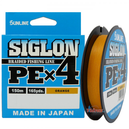 4 Нишково влакно Siglon PE x4 #0.6 0.132 мм 150 м Цвят Оранжев - Sunline_SUNLINE