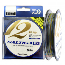 Плетено влакно UVF Saltiga x12 Braid EX + Si 300 м #2.5 Multicolor - Daiwa