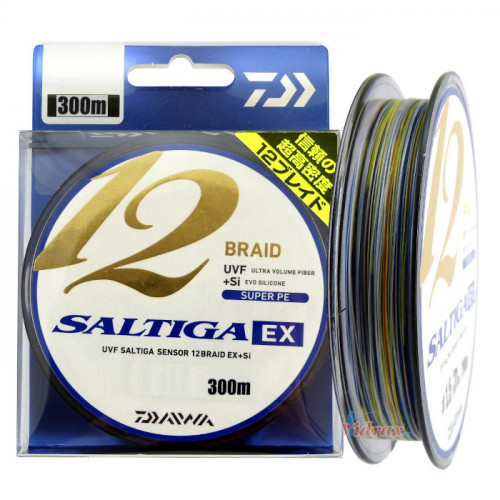 Плетено влакно UVF Saltiga x12 Braid EX + Si 300 м #2.5 Multicolor - Daiwa_Daiwa