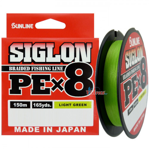 8 Нишково влакно Siglon PE x8 #1.2 (0.187 мм) 150 м Цвят Светло Зелен - Sunline_SUNLINE