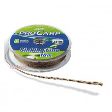 Плетено влакно Pro Carp Sinking Line 20lbs 10 м - Кафяво/Черно